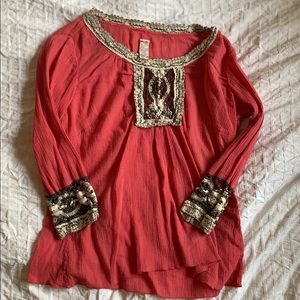 3/4 sleeve Free People top